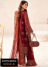 Heer By Alizeh Fashion Embroidered Chiffon Suits Unstitched 3 Piece - ALZ24HF 06 AWEEN